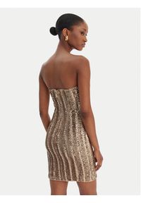 Marciano Guess Sukienka koktajlowa 6RGK00 6357A Złoty Slim Fit. Kolor: złoty. Materiał: syntetyk. Styl: wizytowy #3
