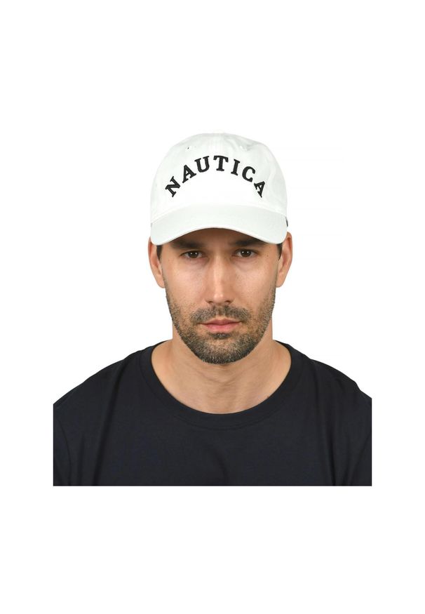 Czapka z daszkiem Nautica Caribbean Strapback. Kolor: biały. Styl: street