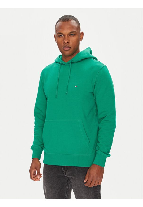 TOMMY HILFIGER - Tommy Hilfiger Bluza Essential MW0MW37235 Zielony Regular Fit. Kolor: zielony. Materiał: bawełna