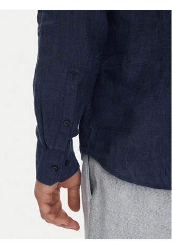 JOOP! Koszula 17 JSH-146Pai-W 30046075 Granatowy Slim Fit. Kolor: niebieski. Materiał: len