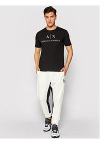 Armani Exchange T-Shirt 8NZTCJ Z8H4Z 1200 Czarny Slim Fit. Kolor: czarny. Materiał: bawełna