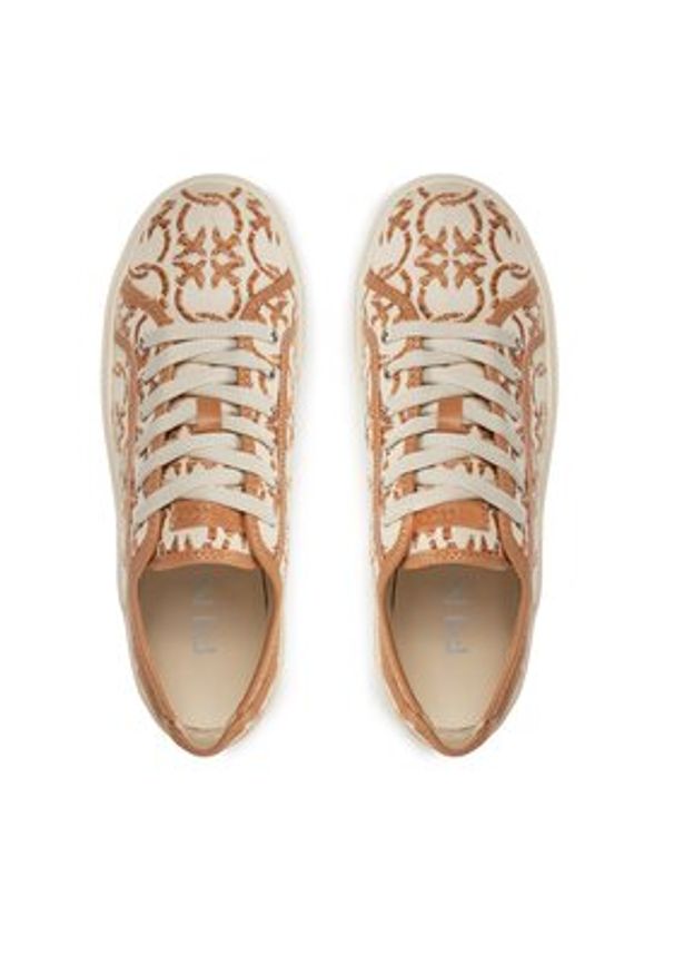 Pinko Sneakersy Greta 04 SS0013 T006 Beżowy. Kolor: beżowy. Materiał: materiał