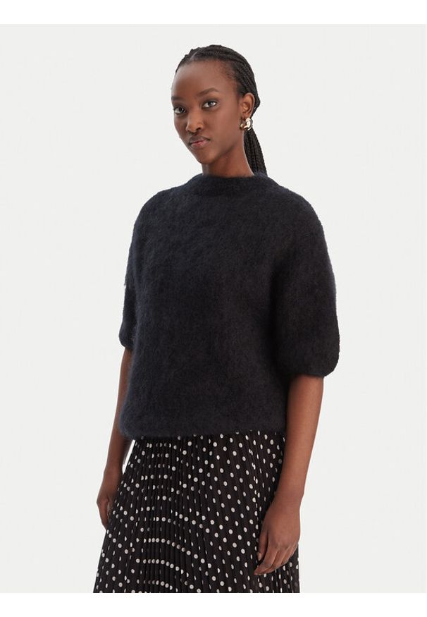 Dixie Sweter M277Y101A Czarny Relaxed Fit. Kolor: czarny. Materiał: syntetyk