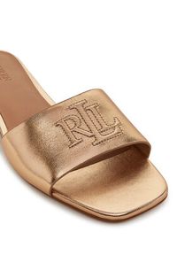 Lauren Ralph Lauren - LAUREN RALPH LAUREN Klapki Everley 802970531001 Złoty. Kolor: złoty. Materiał: skóra