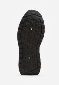 Renee - Bordowe Sznurowane Sneakersy Vices na Platformie z Ozdobnymi Paskami Seliniel. Nosek buta: okrągły. Zapięcie: pasek. Kolor: czerwony. Materiał: jeans. Wzór: paski. Obcas: na platformie #4