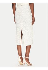 ViCOLO Spódnica midi TS0397 Biały Regular Fit. Kolor: biały. Materiał: syntetyk