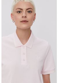 adidas Originals T-shirt H56470 damski kolor różowy z kołnierzykiem. Kolor: różowy. Materiał: poliester, dzianina. Długość: krótkie. Wzór: gładki #3