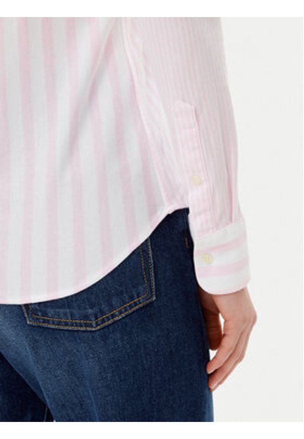 Polo Ralph Lauren Koszula 211965102001 Różowy Slim Fit. Typ kołnierza: polo. Kolor: różowy. Materiał: bawełna