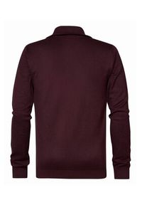Petrol Industries Sweter M-3030-KWC207 Bordowy Slim Fit. Kolor: czerwony. Materiał: wiskoza #5
