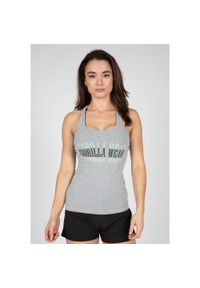 GORILLA WEAR - Verona Top bez rękawów - Szary Melange. Kolor: szary. Długość rękawa: bez rękawów. Sport: fitness #1