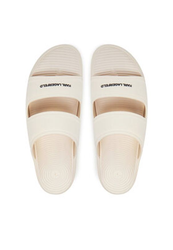 Karl Lagerfeld - KARL LAGERFELD Klapki KL77005 Écru. Materiał: materiał
