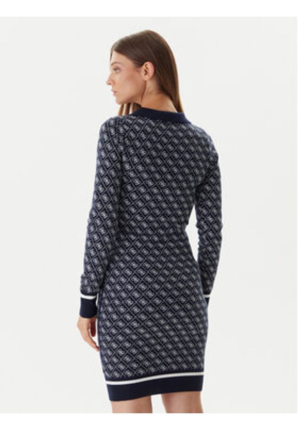Guess Sukienka dzianinowa W5BK25 Z3JD2 Granatowy Slim Fit. Kolor: niebieski. Materiał: syntetyk