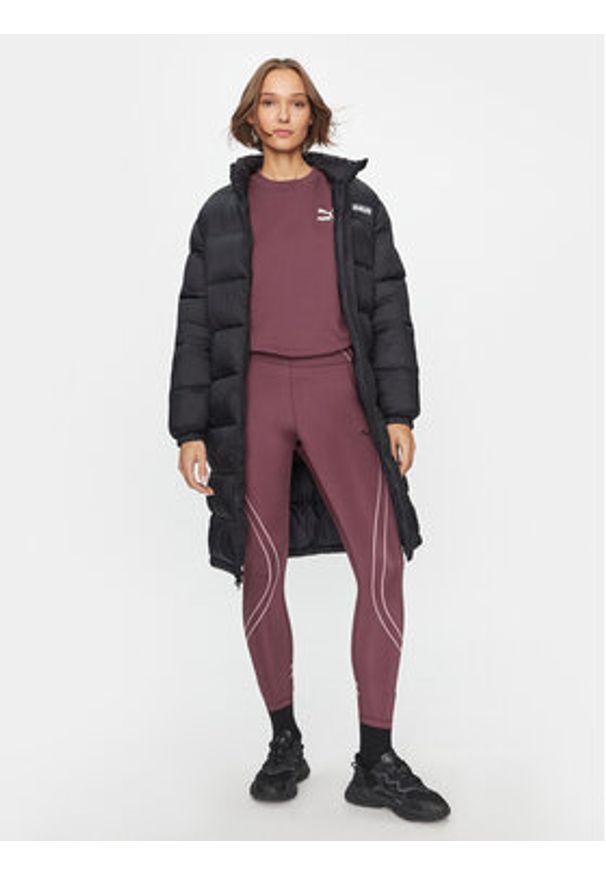 Puma Bluza Classics 621408 Bordowy Oversize. Kolor: czerwony. Materiał: bawełna