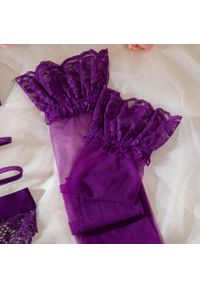 Intica - Komplet bielizny z rękawiczkami na specjalne okazje Auzinda. Kolor: fioletowy. Materiał: materiał #5