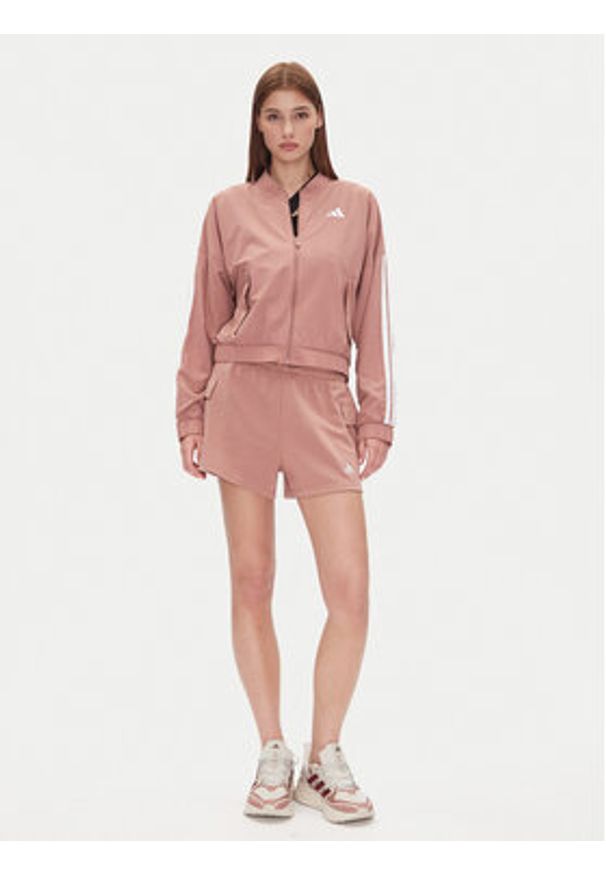 Adidas - adidas Szorty sportowe Essentials Small Logo JC5703 Różowy Loose Fit. Kolor: różowy. Materiał: bawełna