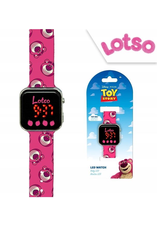 KIDS - Cyfrowy Zegarek Led Dziecięcy Dla Dzieci Disney Toy Story Lotso / Lts00017-ty4024. Rodzaj zegarka: cyfrowe