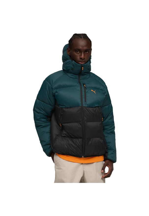 Kurtka męskie Puma tech Primaloft Puffer Jacket Bl. Kolor: zielony. Materiał: poliester, materiał, puch. Technologia: Primaloft. Sport: turystyka piesza