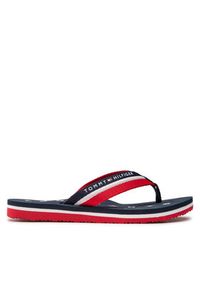 TOMMY HILFIGER - Tommy Hilfiger Japonki Tommy Loves Ny Beach Sandal FW0FW02370 Granatowy. Kolor: niebieski. Materiał: materiał #4