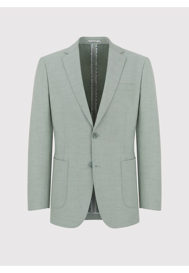 Pako Lorente - PAKO LORENTE – Zielona marynarka męska bez podszewki. Okazja: na co dzień. Kolor: zielony. Materiał: jeans. Sezon: wiosna. Styl: casual, sportowy