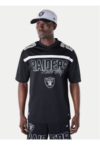 New Era T-Shirt NFL Las Vegas Raiders Mesh Graphic Jersey 60596386 Czarny Regular Fit. Kolor: czarny. Materiał: syntetyk