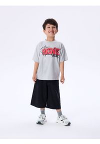 Reserved - Bawełniany t-shirt Fortnite - jasnoszary. Kolor: szary. Materiał: bawełna #1