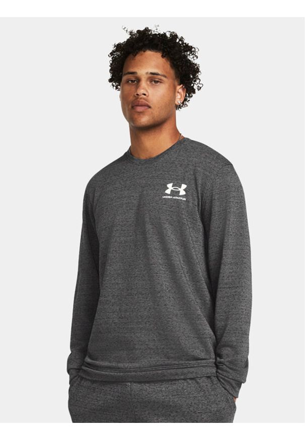 Under Armour Bluza Ua Rival Terry Lc Crew 1370404-025 Szary Loose Fit. Kolor: szary. Materiał: bawełna