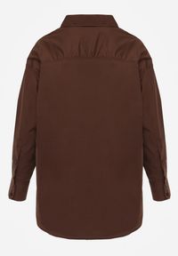Renee - Ciemnobrązowa Koszula Bawełniana Aquida. Kolor: brązowy. Materiał: bawełna. Długość rękawa: długi rękaw. Długość: długie #8