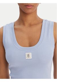 Fracomina Top FP26ST2001J40101 Błękitny Slim Fit. Kolor: niebieski. Materiał: bawełna #2