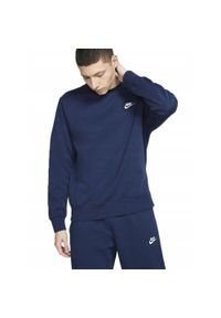 Nike - Bluza na co dzień męska NIKE SPORTSWEAR CLUB CREW bez kaptura. Typ kołnierza: bez kaptura. Kolor: niebieski. Sport: fitness