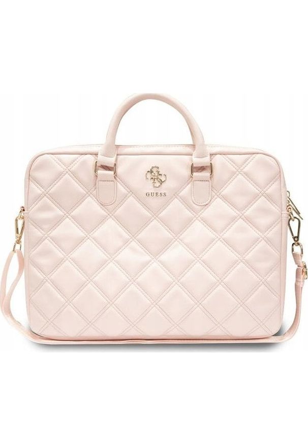 Torba Guess Guess Quilted 4G Computer Bag - Torba na notebooka 15" / 16" (różowy). Kolor: różowy