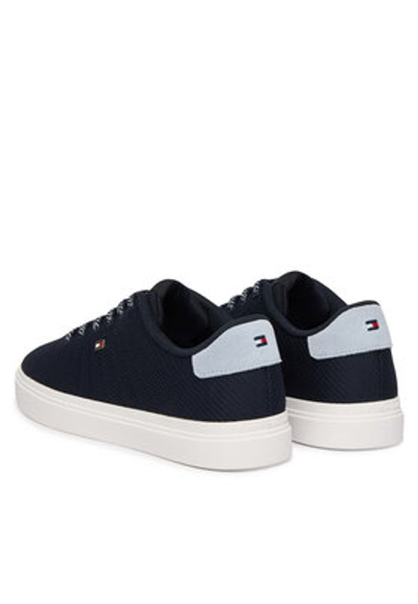 TOMMY HILFIGER - Tommy Hilfiger Sneakersy Knit Cupsole FW0FW09289 Granatowy. Kolor: niebieski. Materiał: materiał