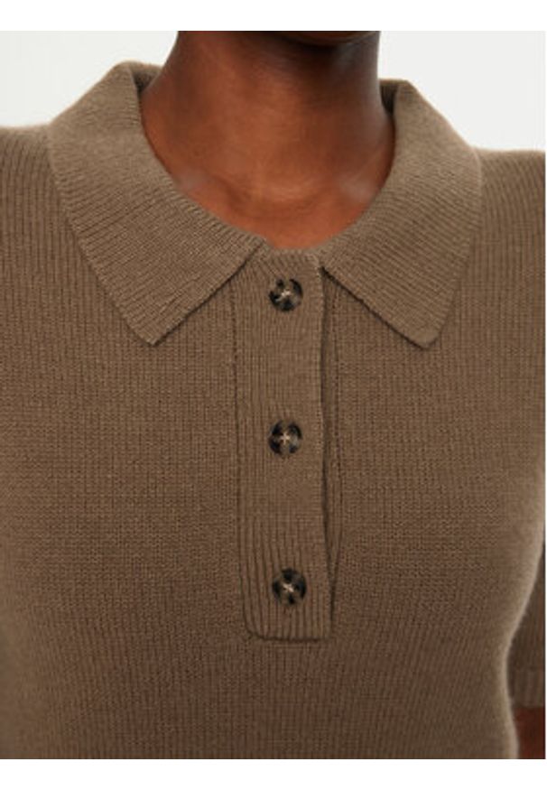Herskind Sweter Alberto 5417974 Brązowy Regular Fit. Kolor: brązowy. Materiał: wełna, kaszmir