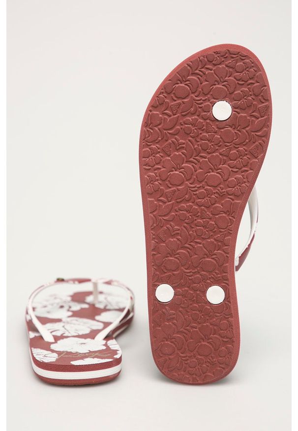 Roxy - Japonki. Kolor: pomarańczowy. Materiał: materiał, guma