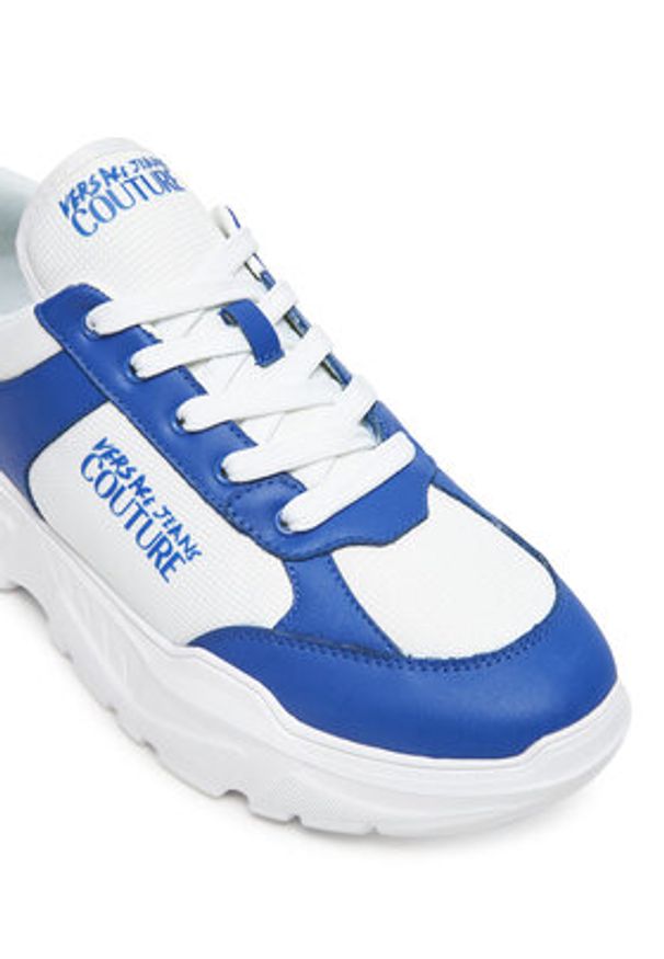 Versace Jeans Couture Sneakersy 78YA3SC1 Niebieski. Kolor: niebieski. Materiał: skóra