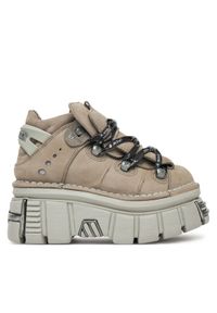 NEW ROCK Sneakersy M-106-C185 Beżowy. Kolor: beżowy. Materiał: skóra, nubuk