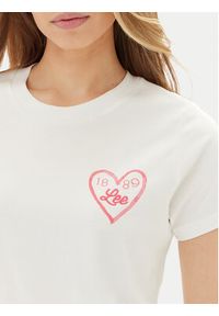 Lee T-Shirt Small Logo 112363635 Biały Regular Fit. Kolor: biały. Materiał: bawełna #5