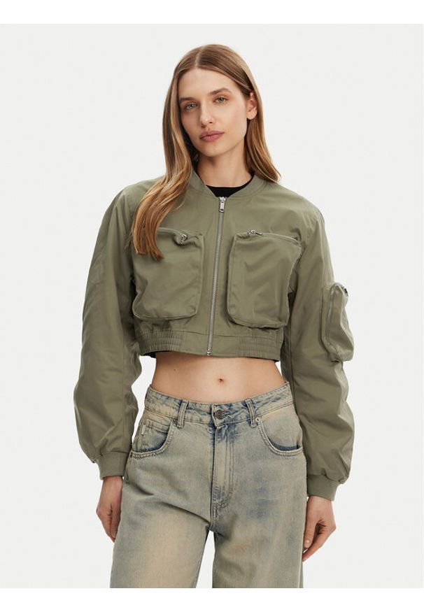 only - ONLY Kurtka bomber Saga 15336303 Zielony Regular Fit. Kolor: zielony. Materiał: syntetyk