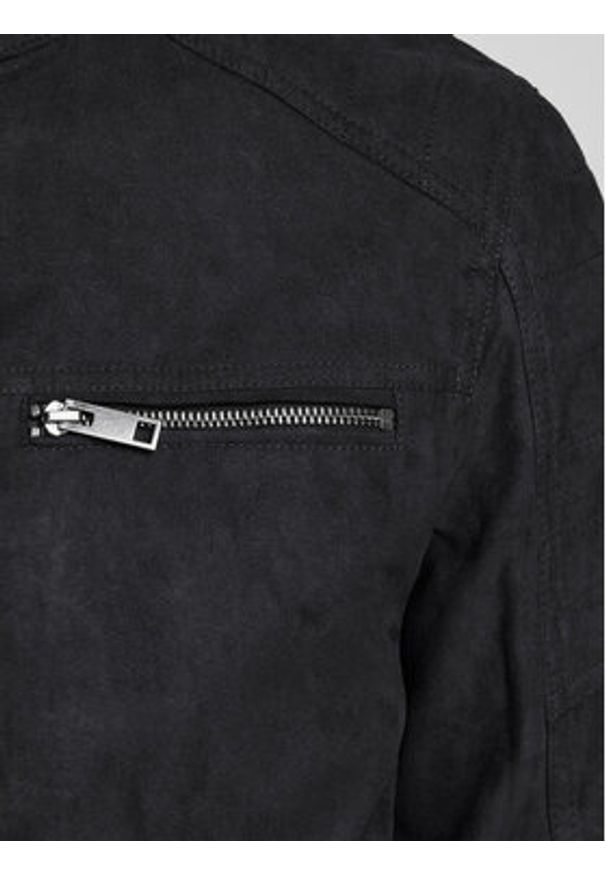 Jack & Jones Kurtka z imitacji skóry Rocky 12147218 Czarny Regular Fit. Kolor: czarny. Materiał: skóra