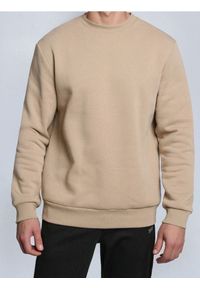 Sinsay - Bluza crewneck z domieszką bawełny - beżowy. Kolor: beżowy. Materiał: bawełna #1