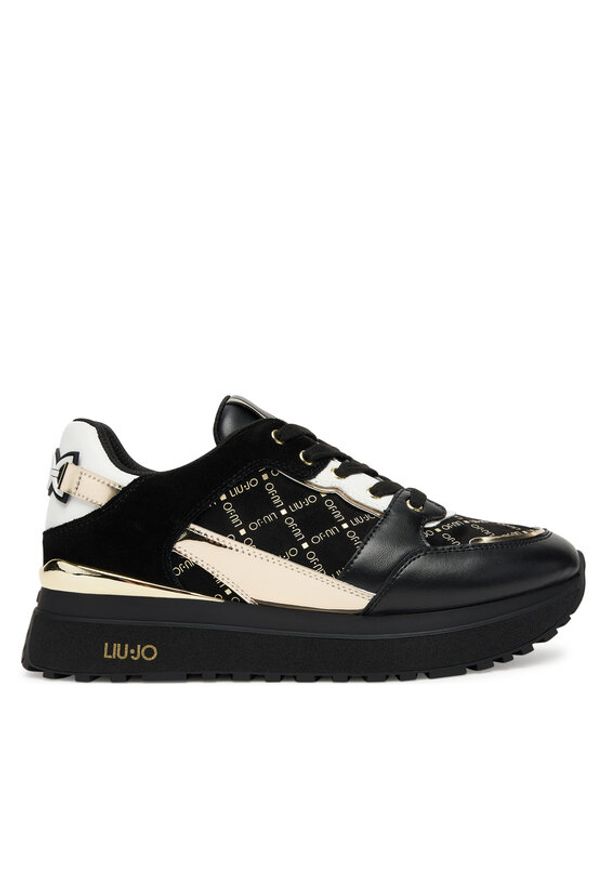 Liu Jo Sneakersy Maxi Wonder 91 BF5005 PX681 Czarny. Kolor: czarny. Materiał: zamsz, skóra