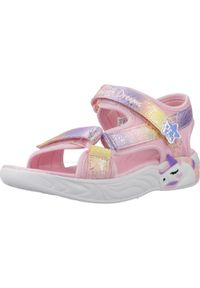 skechers - Sandały SKECHERS UNICORN Rose. Kolor: różowy. Materiał: tkanina, syntetyk, materiał. Sport: turystyka piesza #1