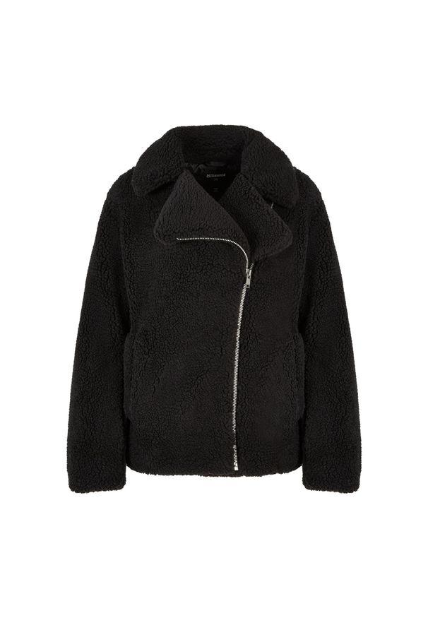 Damski polar sherpa biker fleece Urban Classics. Kolor: czarny. Materiał: polar
