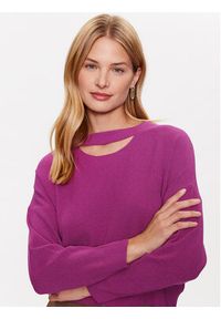 Kontatto Sweter 3M7760 Różowy Relaxed Fit. Kolor: różowy. Materiał: wiskoza #6