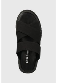 EMU Australia - Emu Australia klapki Cardwell damskie kolor czarny na platformie W12888.BLAK. Kolor: czarny. Materiał: materiał, skóra, guma. Wzór: gładki. Obcas: na platformie #4