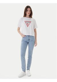 Guess Jeans T-Shirt W4YI73 K8HM0 Biały Boxy Fit. Kolor: biały. Materiał: bawełna #2