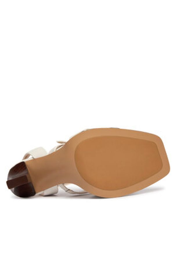 Guess Sandały FLJRAD LEA03 Kremowy. Kolor: kremowy. Materiał: skóra