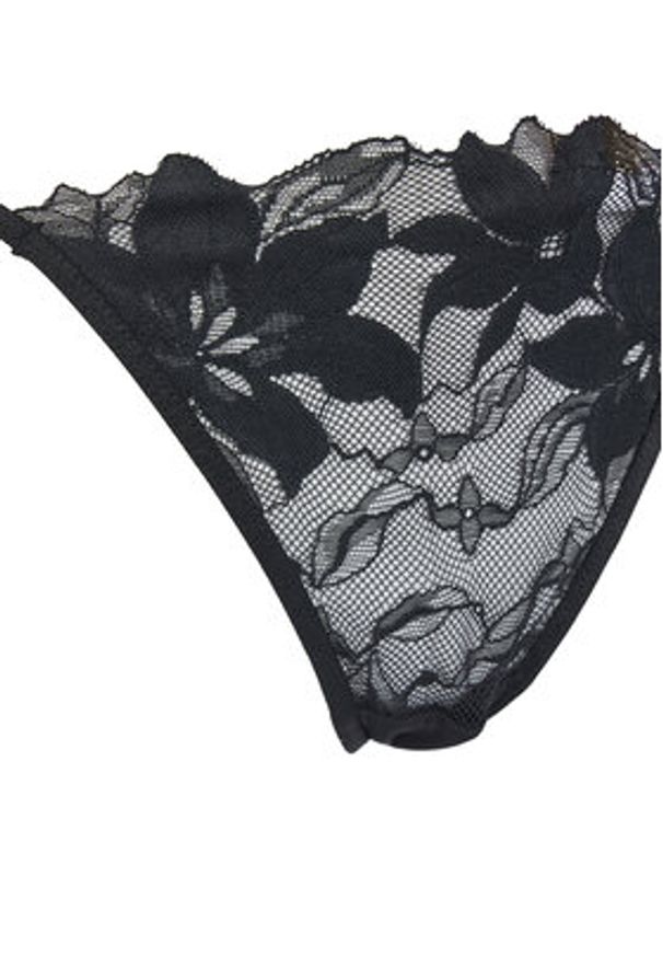 Hunkemöller Stringi Ingrid 300468 Czarny. Kolor: czarny. Materiał: syntetyk
