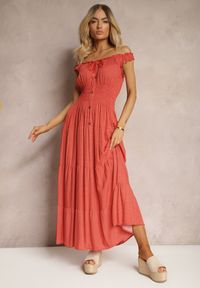 Renee - Czerwona Sukienka Kilroy. Kolor: czerwony. Długość rękawa: bez rękawów. Sezon: lato. Typ sukienki: rozkloszowane. Styl: boho. Długość: maxi #5