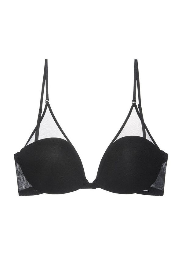 Intica - Stanik bez fiszbin z wygodnej tkaniny Shantimitra. Kolor: czarny. Materiał: tkanina