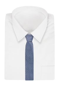 Modny Krawat Męski - Alties - Drobny, Niebieski Wzór. Kolor: niebieski. Materiał: tkanina. Styl: elegancki, wizytowy #2
